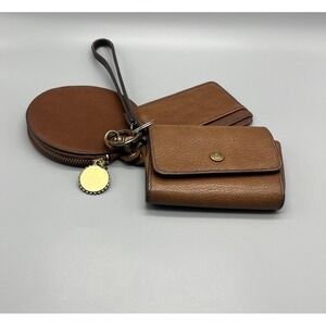 Fossil‎  Rio 3-in-1 Women's Brown Leather Wallet Key Chain Change Holder